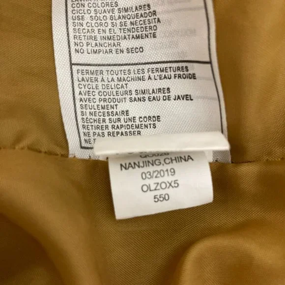 Madden Teddy Bear Jacket Size L Mustard Full Zip Pockets Lined Long Sleeve - Picture 13 of 13